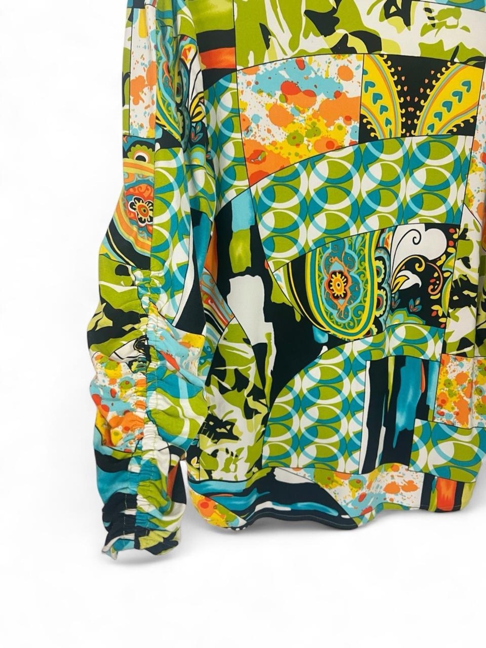 Peter Nygård Multi-colored Blouse with Ruffled Sleeves - Picture 3 of 6